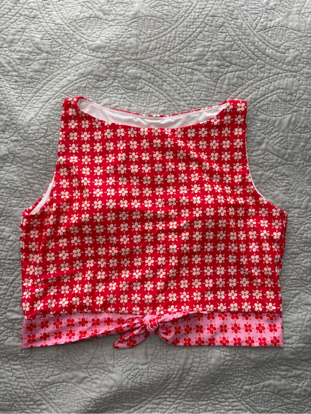Lime Ricki x Lars Swim Knotted Crop Top 3X NWOT